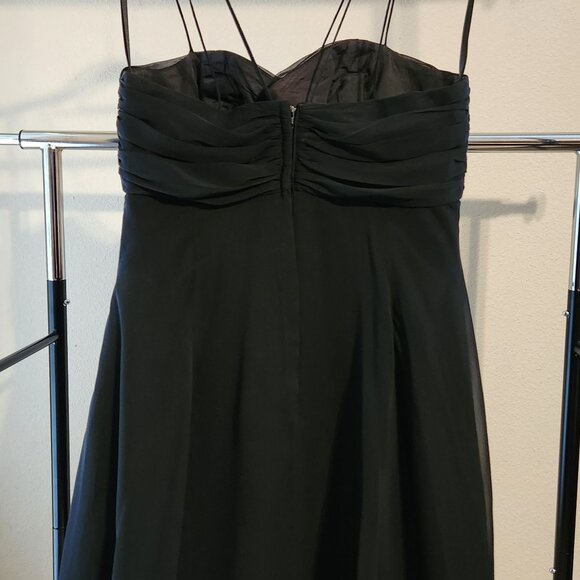 Black Chiffon Cocktail Dress - Picture 5 of 7